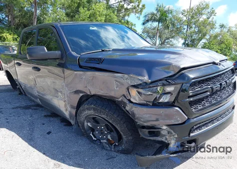 2023 Ram 1500 Tradesman 4X4 5'7 Box z USA, uszkodzony, nr VIN 1C6SRFGTXPN677756